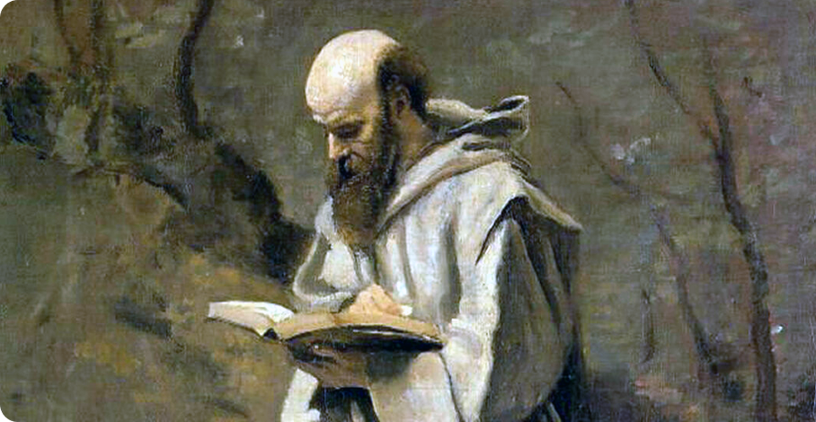 Monk reading