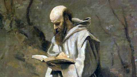 Monk reading